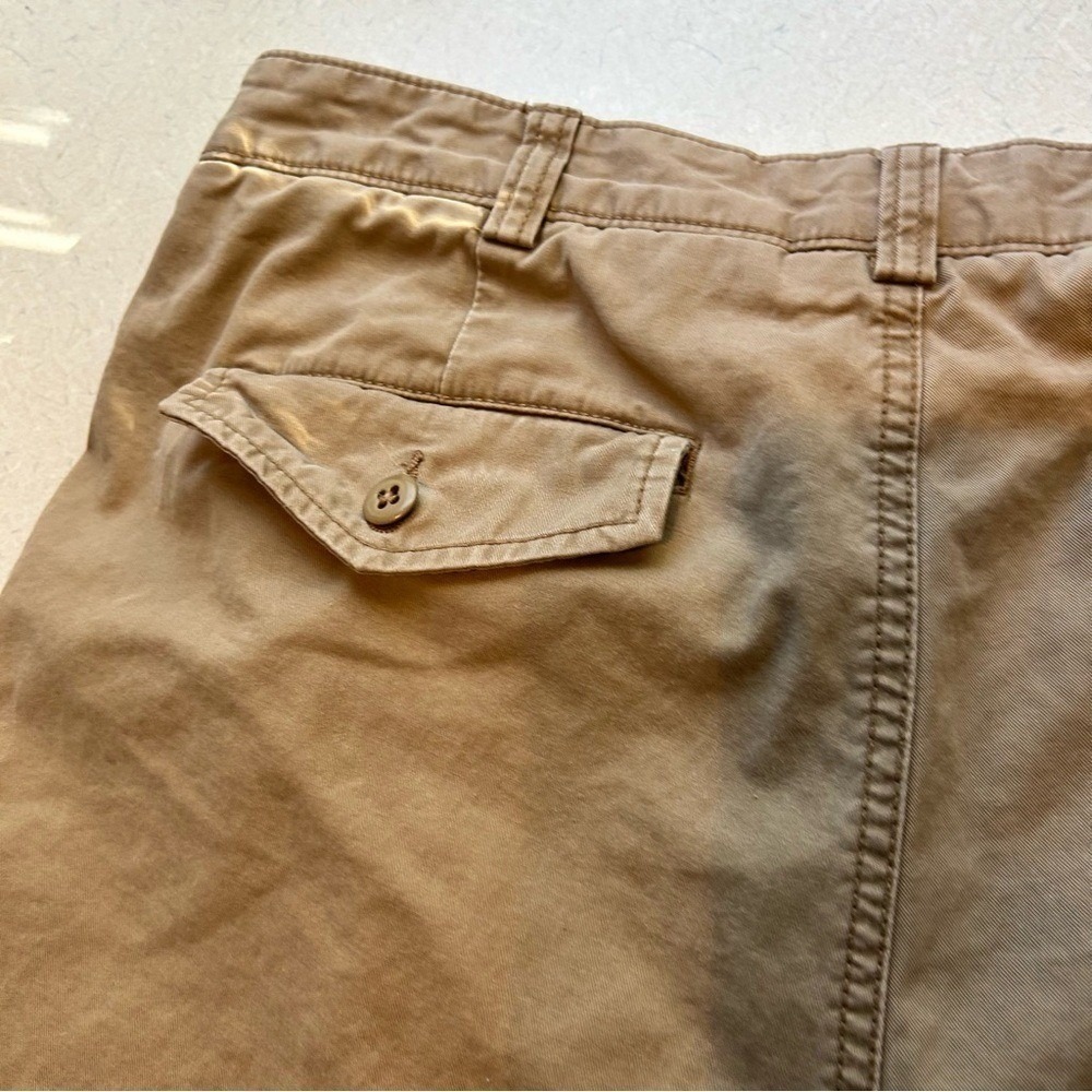 Cremieux Classics Mens Khaki Chino Shorts Tan Cotton Twill Flat Front Size‎ 38 - Picture 5 of 8